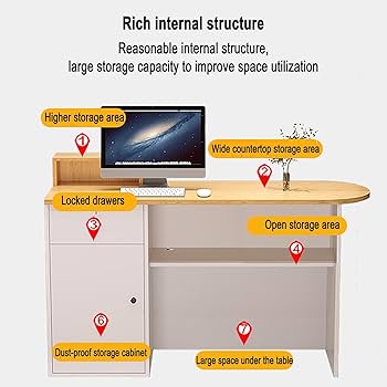 Amazon.co.jp: 木製の受付カウンター、カウンター付きのオフィス